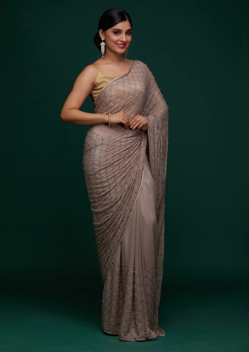 Chanderi Plain Saree - Magenta